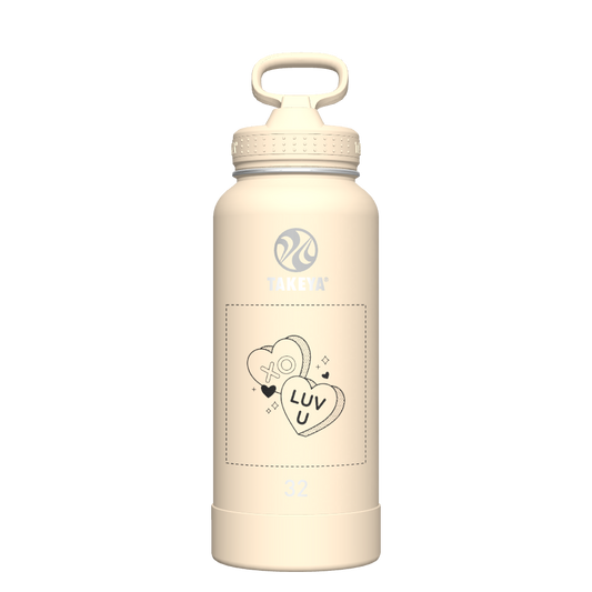 Bottle Straw Lid Oatmilk - customized