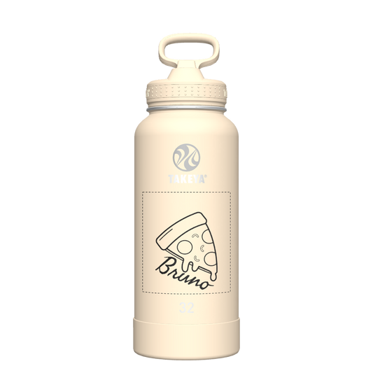 Bottle Straw Lid Oatmilk - customized