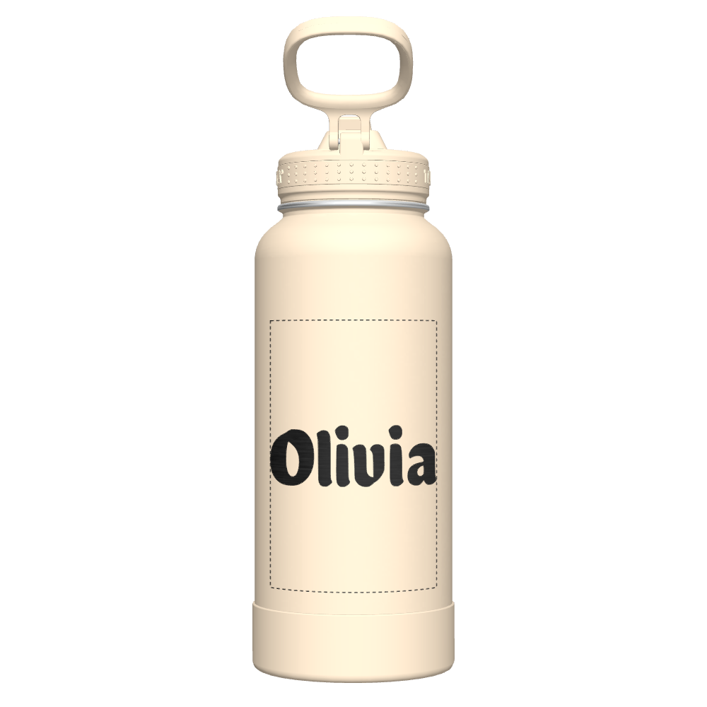 Bottle Straw Lid Oatmilk - customized