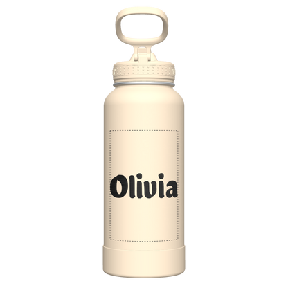 Bottle Straw Lid Oatmilk - customized