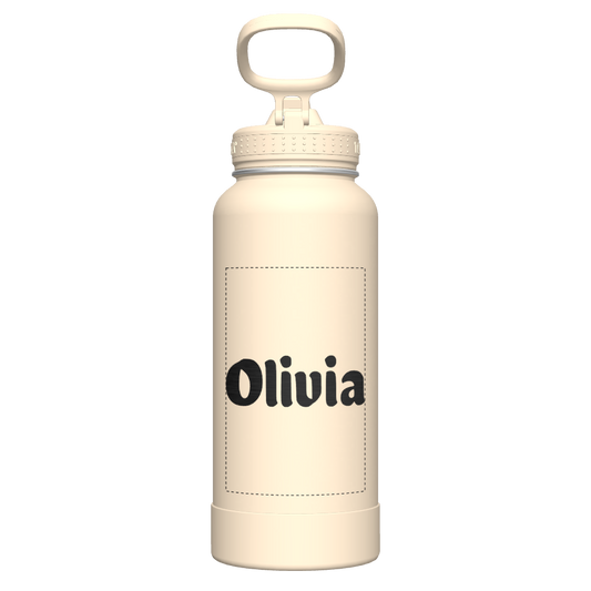 Bottle Straw Lid Oatmilk - customized