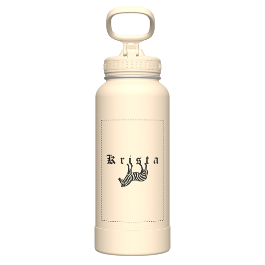 Bottle Straw Lid Oatmilk - customized