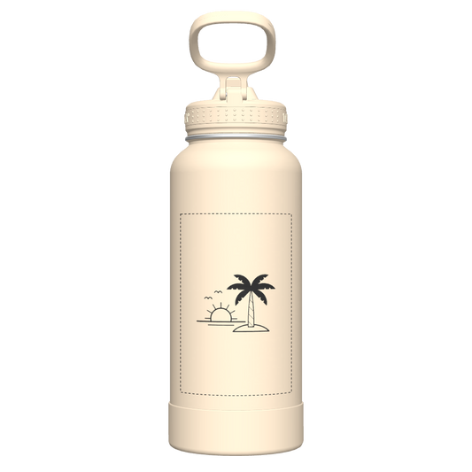 Bottle Straw Lid Oatmilk - customized