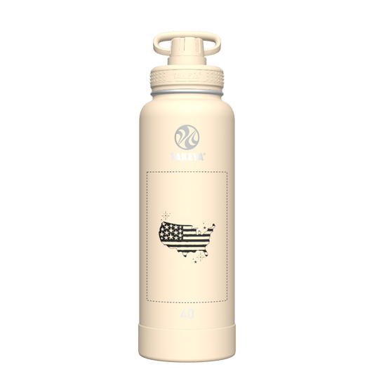 40oz Bottle Spout Lid Oatmilk - customized