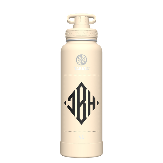 40oz Bottle Spout Lid Oatmilk - customized