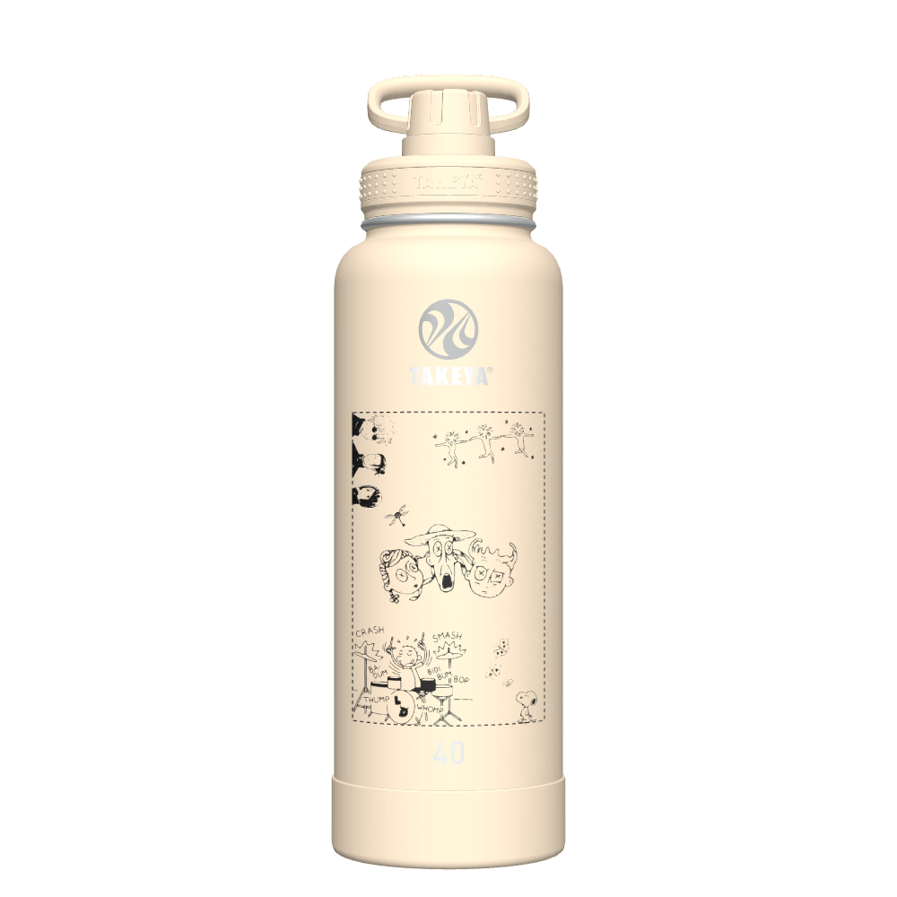 40oz Bottle Spout Lid Oatmilk - customized