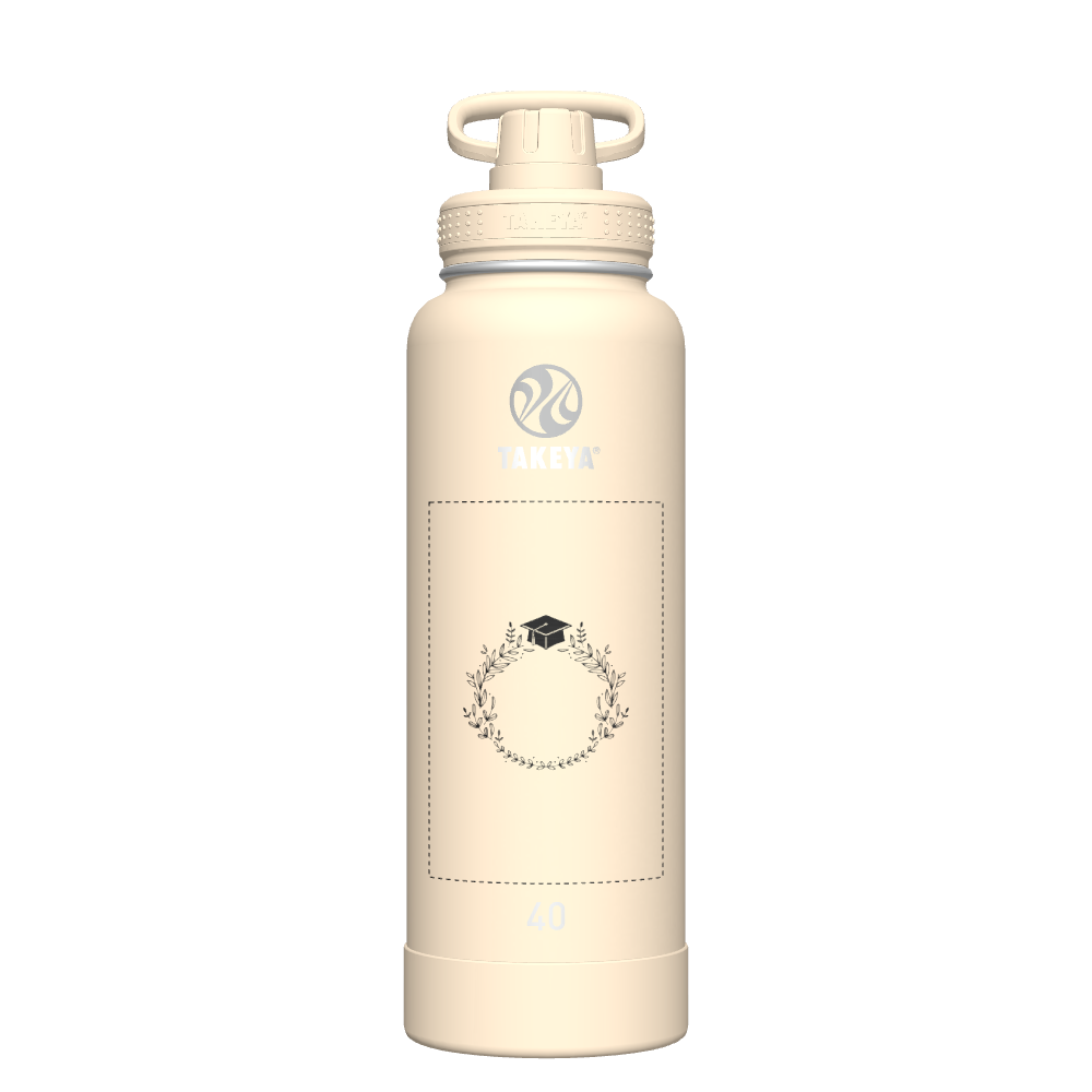 40oz Bottle Spout Lid Oatmilk - customized