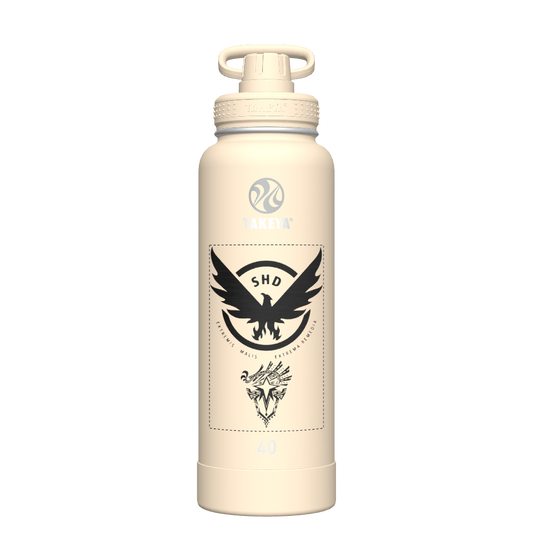 40oz Bottle Spout Lid Oatmilk - customized