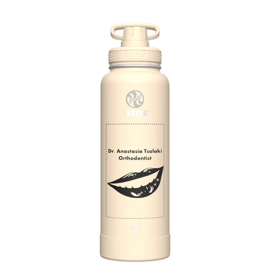 40oz Bottle Spout Lid Oatmilk - customized