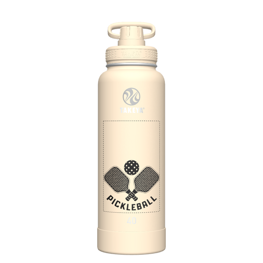 40oz Bottle Spout Lid Oatmilk - customized