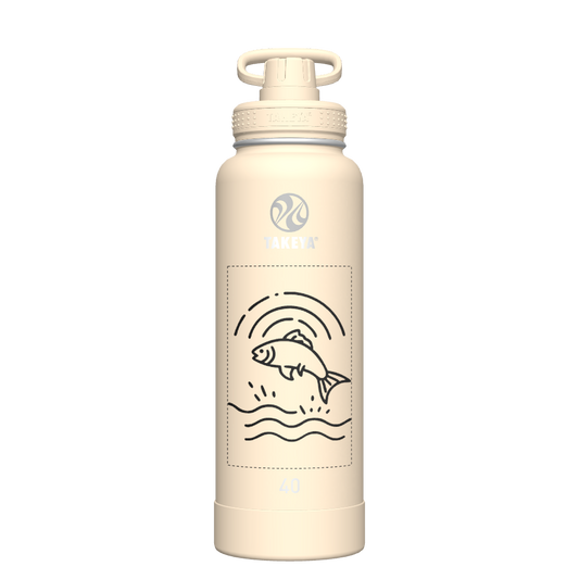 40oz Bottle Spout Lid Oatmilk - customized