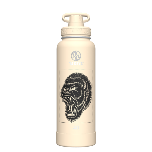 40oz Bottle Spout Lid Oatmilk - customized