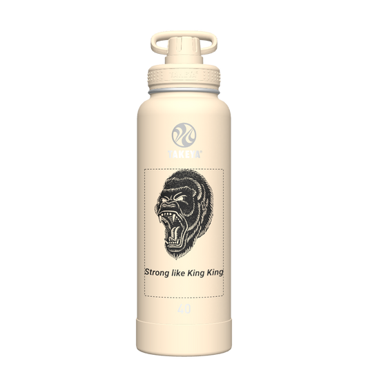 40oz Bottle Spout Lid Oatmilk - customized