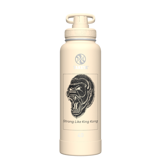 40oz Bottle Spout Lid Oatmilk - customized