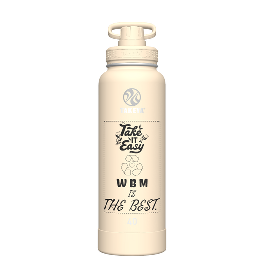 40oz Bottle Spout Lid Oatmilk - customized