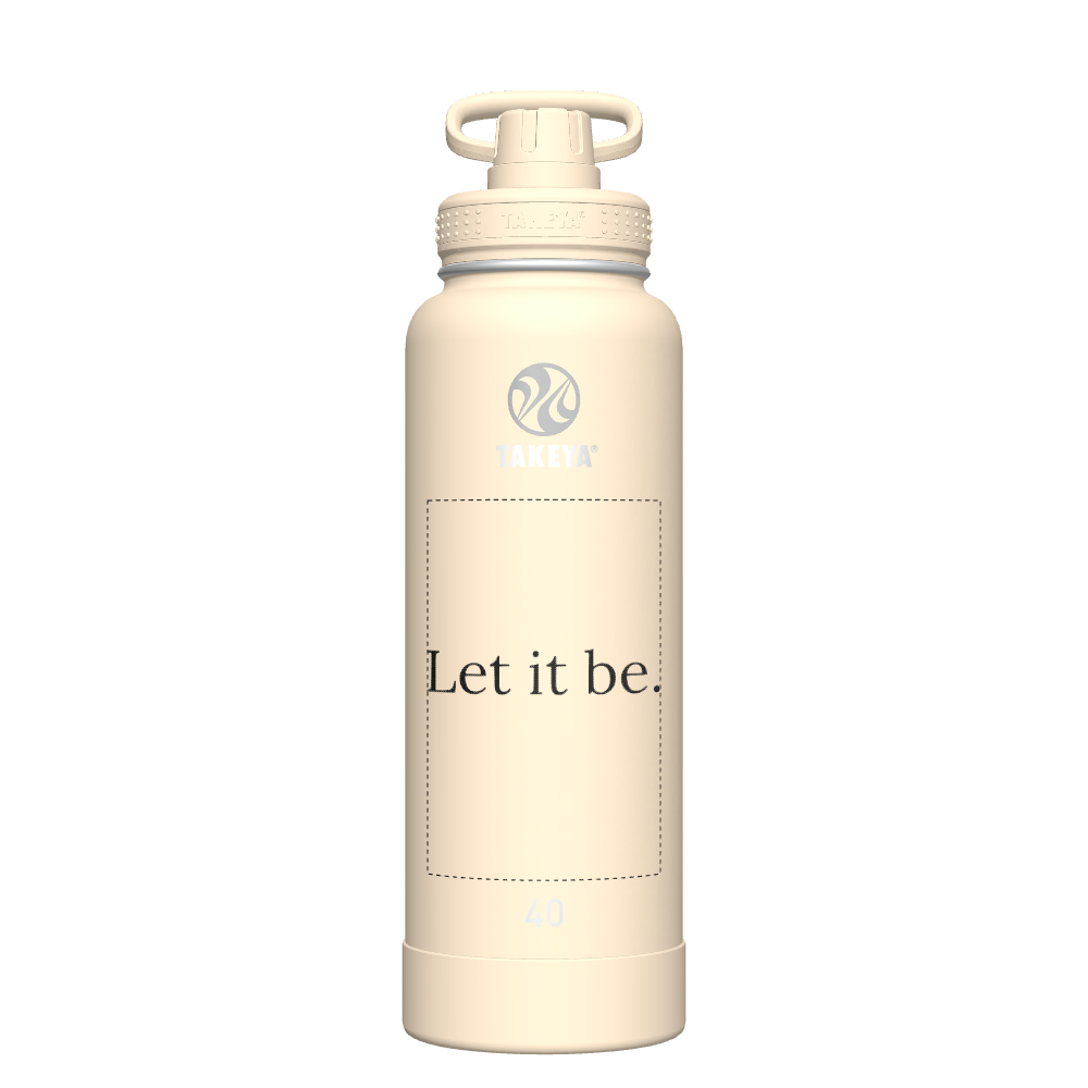 40oz Bottle Spout Lid Oatmilk - customized