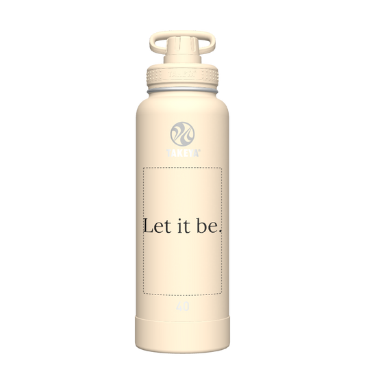 40oz Bottle Spout Lid Oatmilk - customized