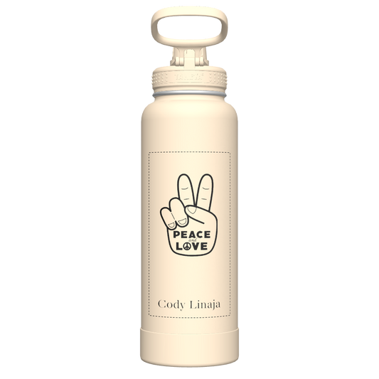 40oz Bottle Spout Lid Oatmilk - customized