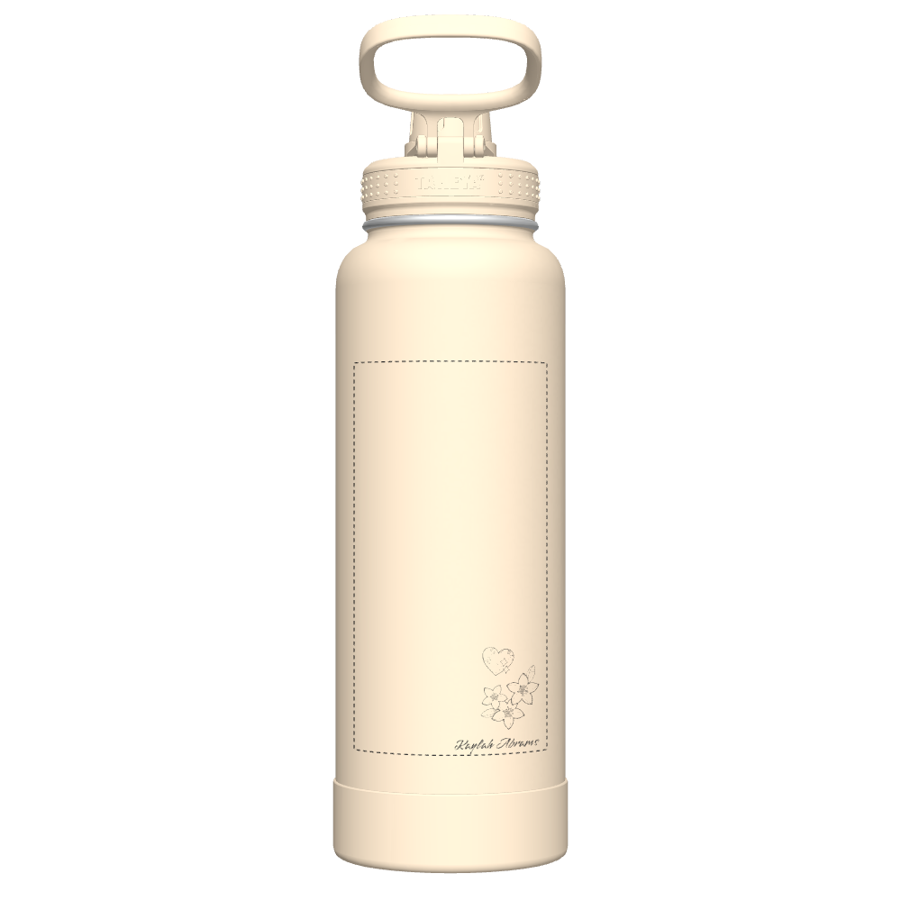 40oz Bottle Spout Lid Oatmilk - customized