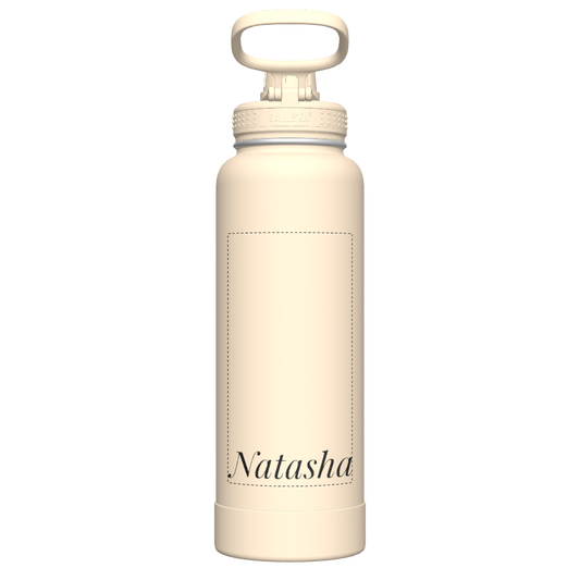 40oz Bottle Spout Lid Oatmilk - customized