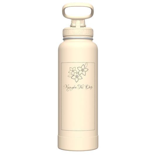 40oz Bottle Spout Lid Oatmilk - customized