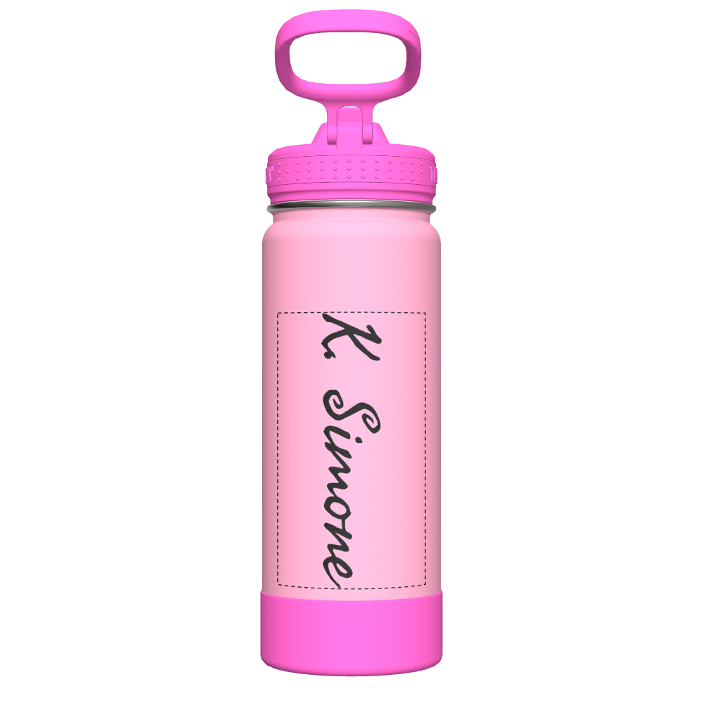 Actives Kids Glow In The Dark Water Bottle With Straw Lid - customized