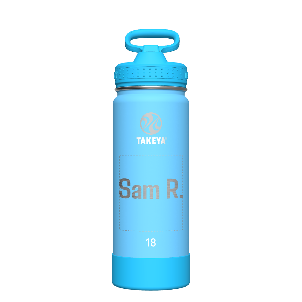 Actives Kids Glow In The Dark Water Bottle With Straw Lid - customized