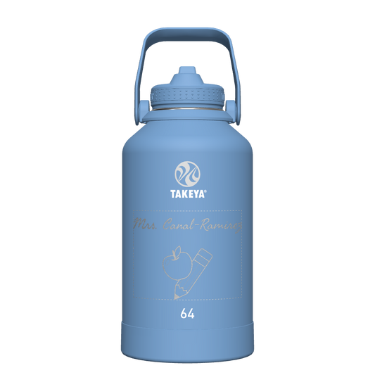 Actives Water Bottle With Straw Lid - customized