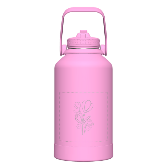 Actives Water Bottle With Straw Lid - customized