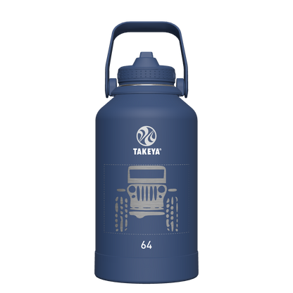 Actives Water Bottle With Straw Lid - customized