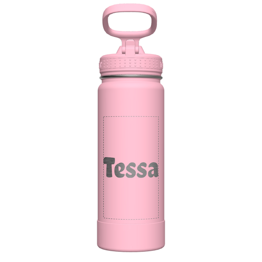 Actives Water Bottle With Straw Lid - customized