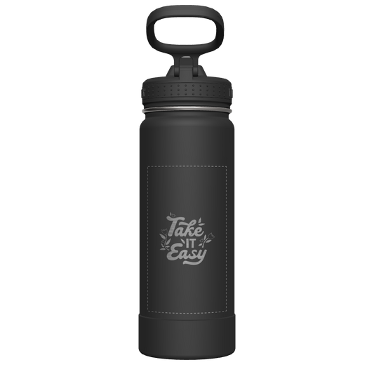 Actives Water Bottle With Straw Lid - customized