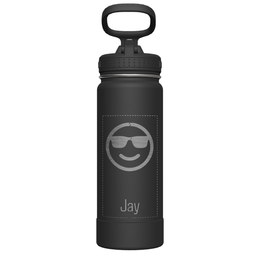 Actives Water Bottle With Straw Lid - customized