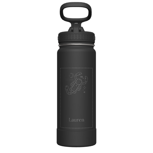 Actives Water Bottle With Straw Lid - customized