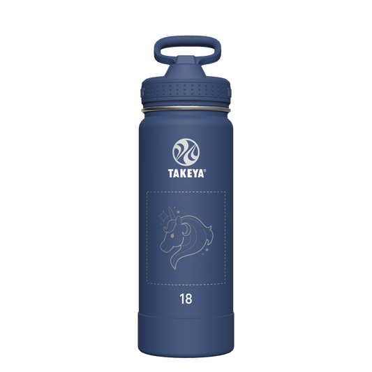 Actives Water Bottle With Straw Lid - customized