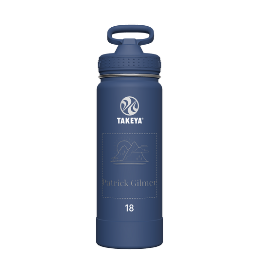 Actives Water Bottle With Straw Lid - customized