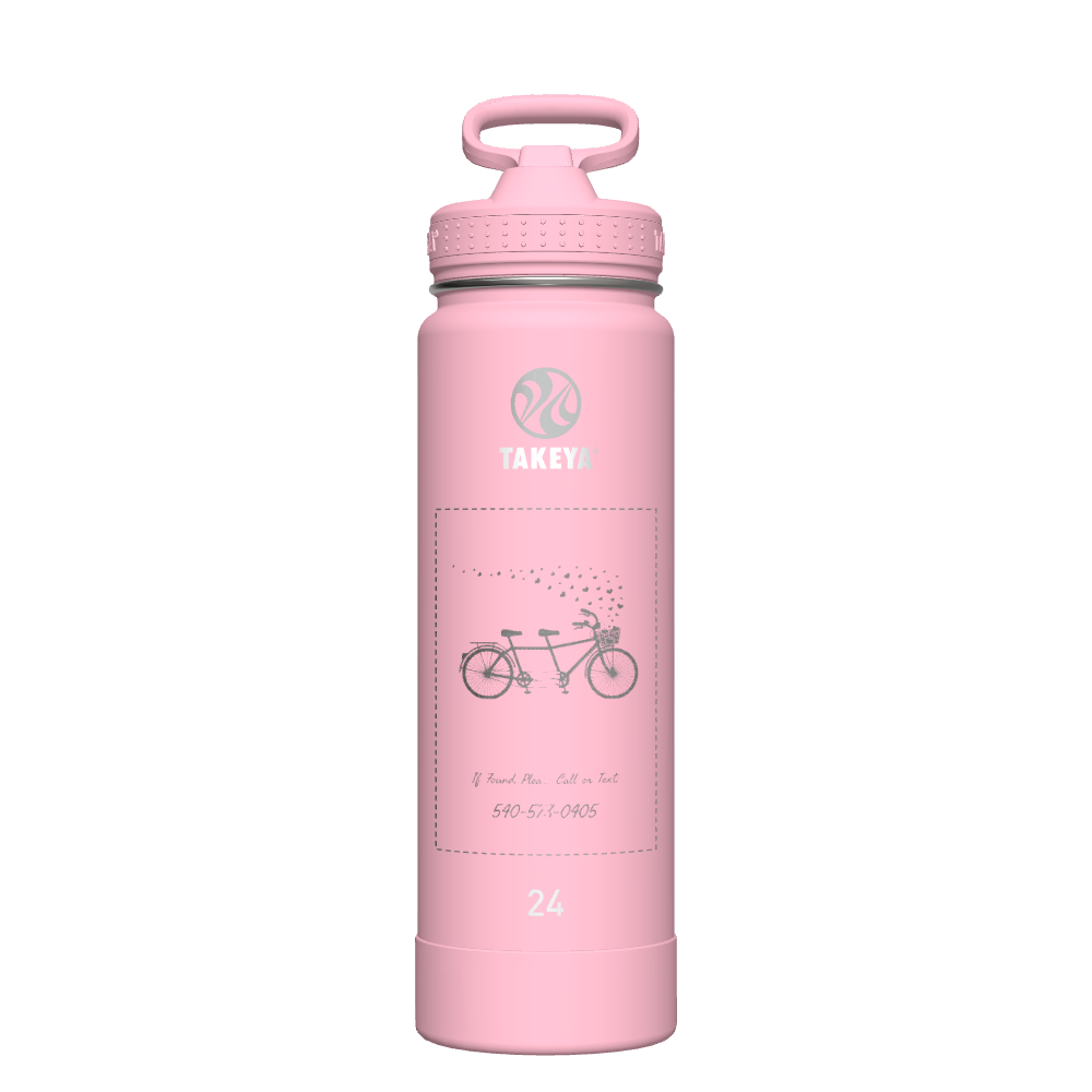 Actives Water Bottle With Straw Lid - customized