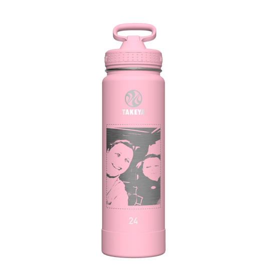 Actives Water Bottle With Straw Lid - customized