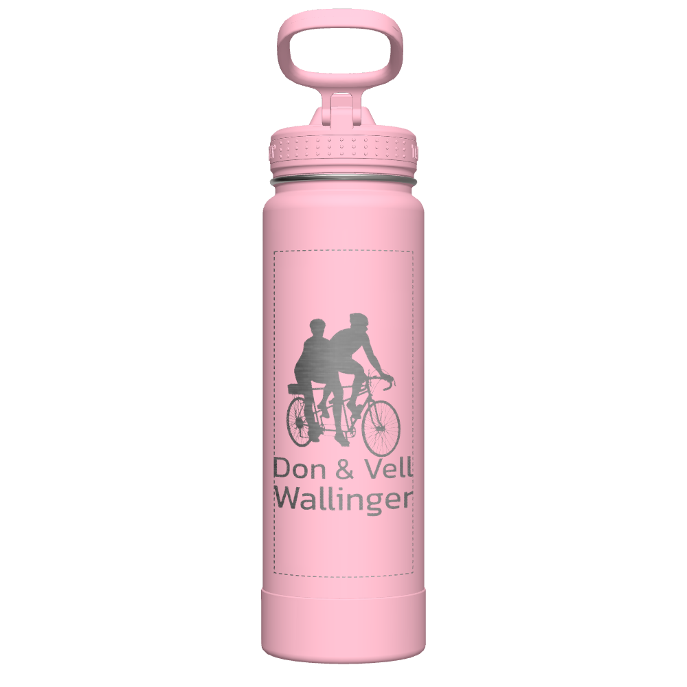 Actives Water Bottle With Straw Lid - customized