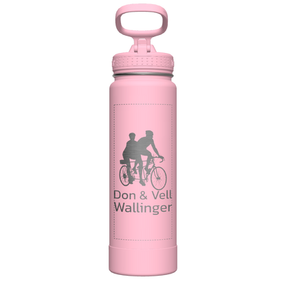 Actives Water Bottle With Straw Lid - customized
