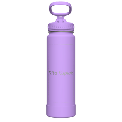Actives Water Bottle With Straw Lid - customized