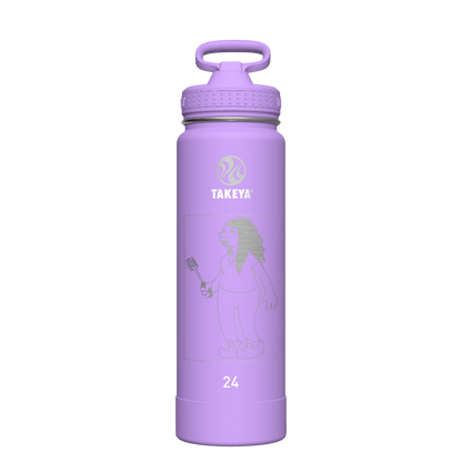 Actives Water Bottle With Straw Lid - customized