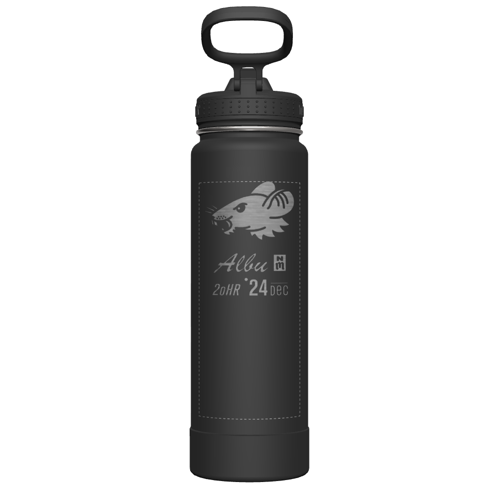 Actives Water Bottle With Straw Lid - customized