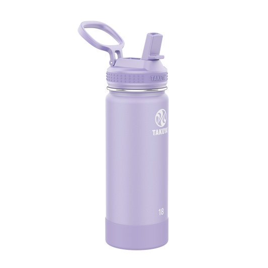 Actives Water Bottle With Straw Lid