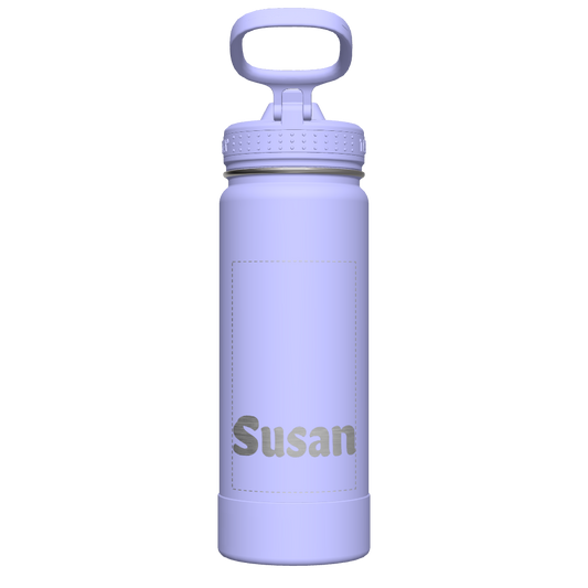 Actives Water Bottle With Straw Lid - customized
