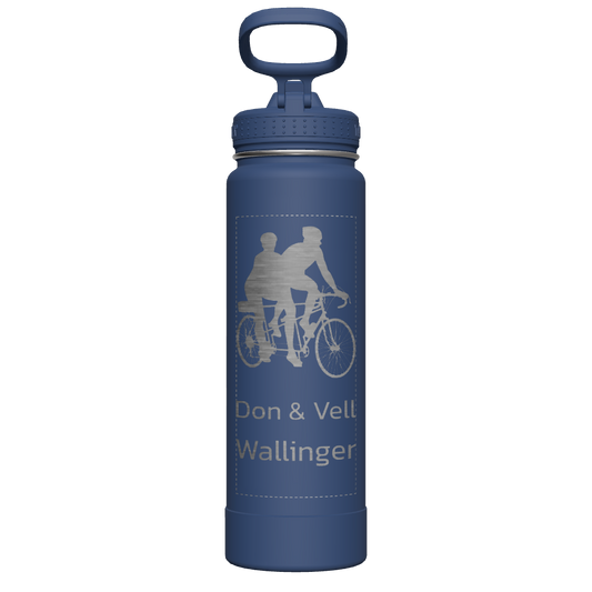 Actives Water Bottle With Straw Lid - customized