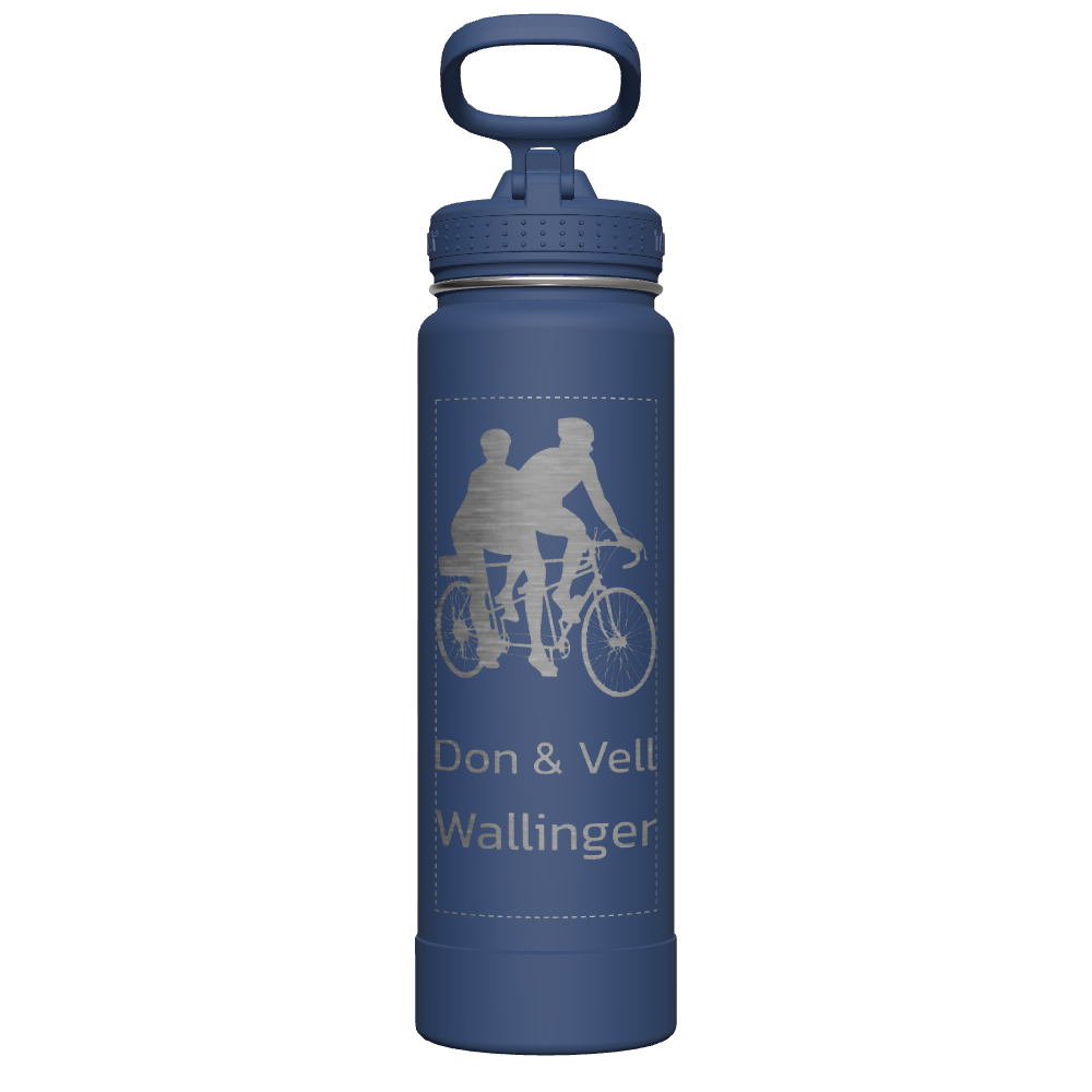 Actives Water Bottle With Straw Lid - customized