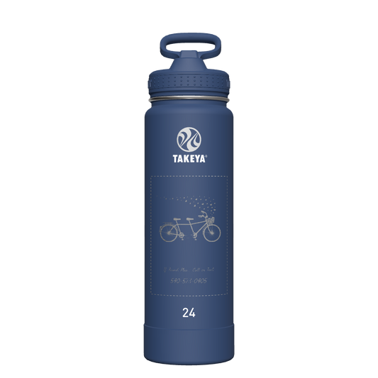 Actives Water Bottle With Straw Lid - customized