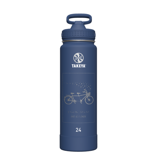 Actives Water Bottle With Straw Lid - customized