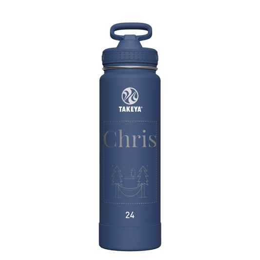Actives Water Bottle With Straw Lid - customized